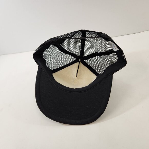 Fast Orange Vintage Black Trucker Hat Snapback Cap Mesh 1980s Hand Cleaner - Picture 7 of 9